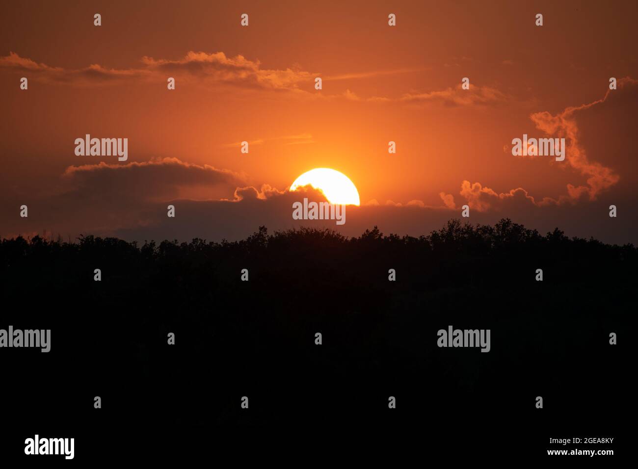 Tramonto arancione Foto Stock