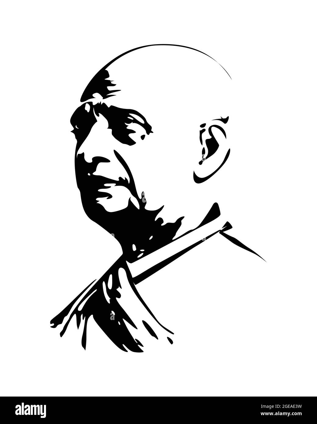 Sardar Vallabhai Jhaverbhai vettore Patel isolato. Combattente indiano per la libertà e politico per Sardar Patel Jayanti. Illustrazione Vettoriale