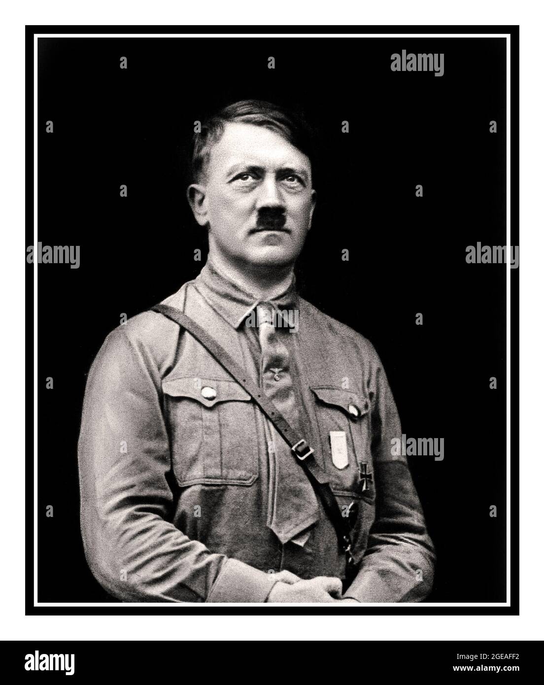 Adolf Hitler in uniforme militare NSDAP 1932 Germania nazista Foto Stock