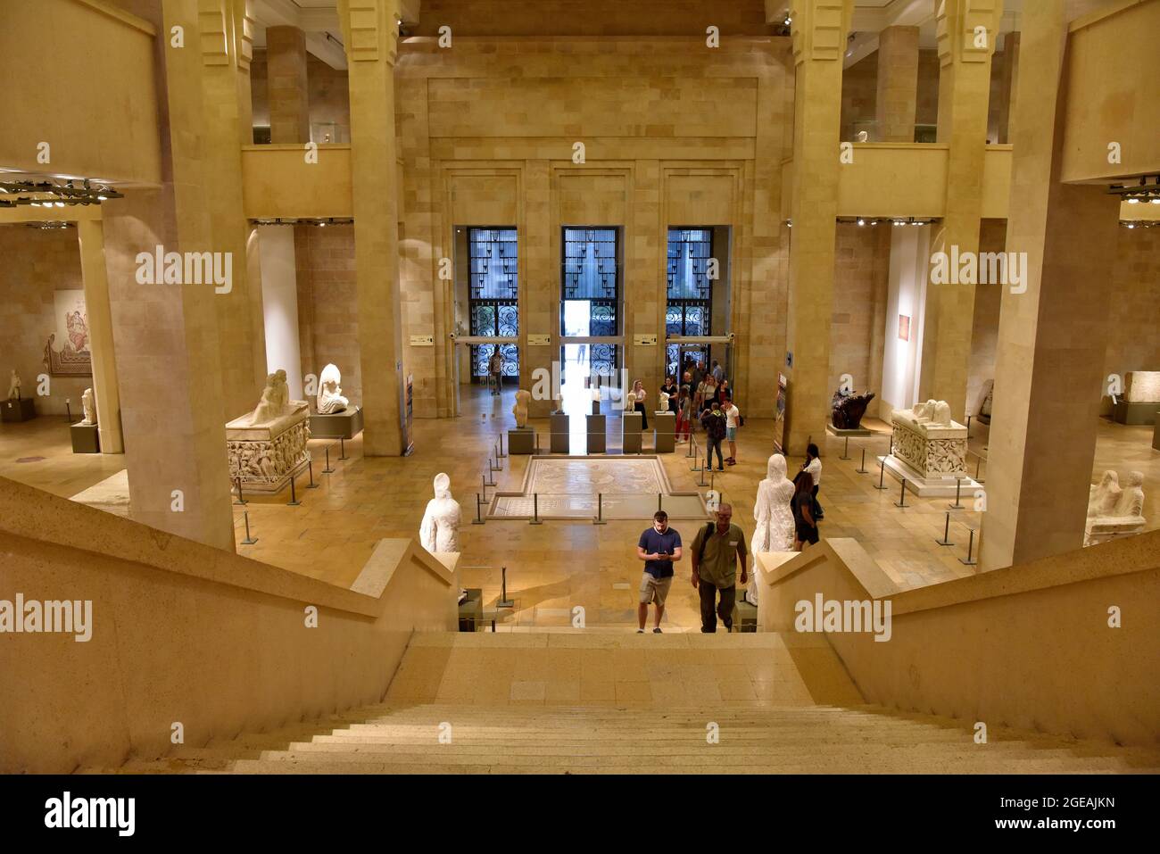 Piano terra del Museo Nazionale, Beirut, Libano Foto Stock