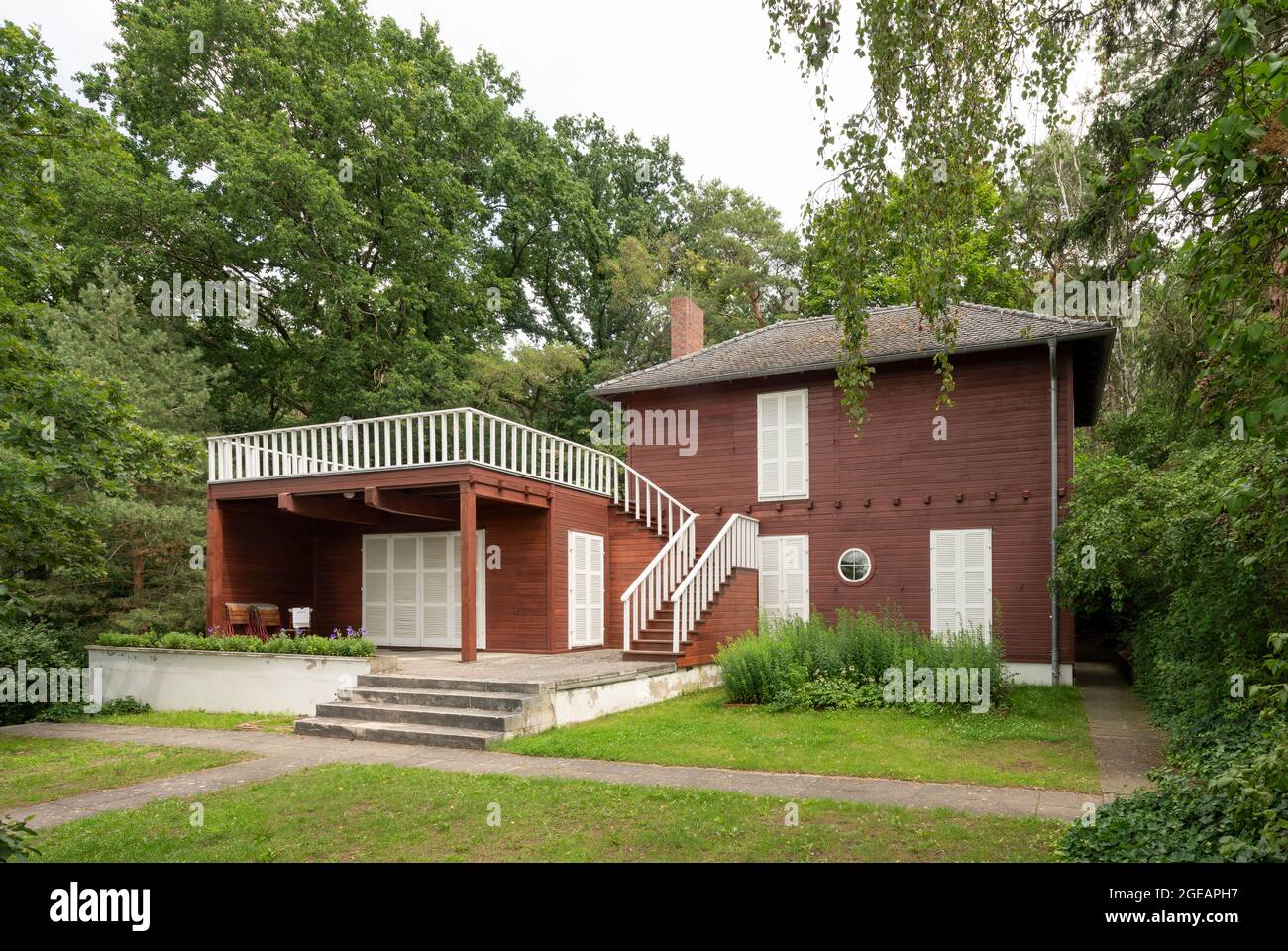 für, Einsteinhaus, Landhaus 1929 Albert Einstein, von Konrad Wachsmann erbaut Foto Stock