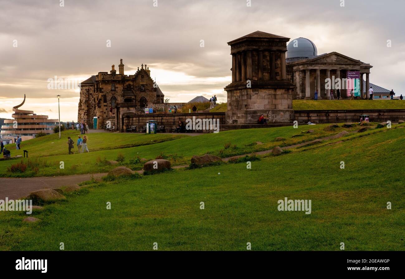 Il City Observatory è stato un osservatorio astronomico situato a Calton Hill, Edimburgo, Scozia, Regno Unito Foto Stock