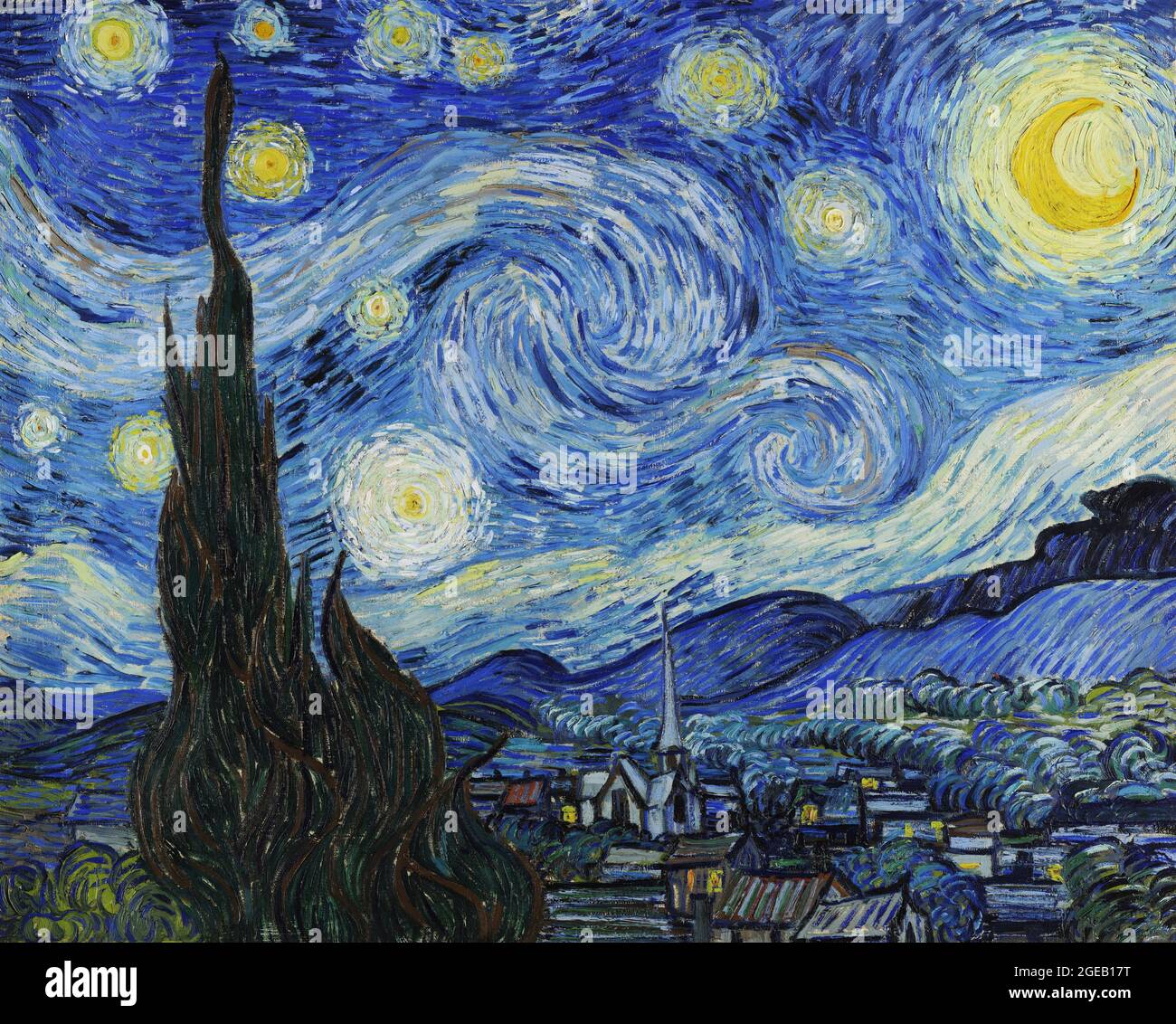 La Notte stellata (1889) di Vincent Van Gogh Foto Stock