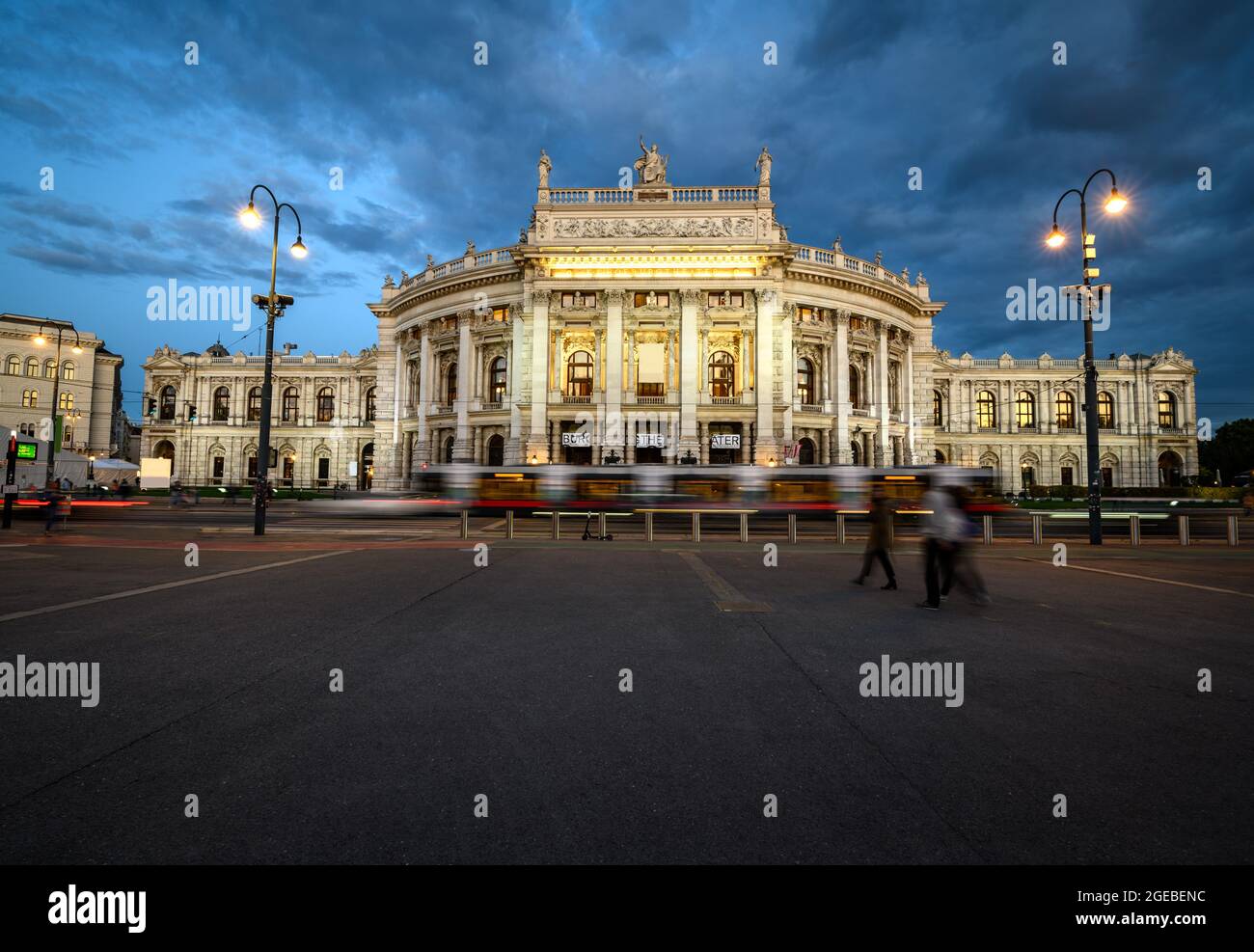Il Burgtheate è il teatro nazionale austriaco di Vienna Foto Stock