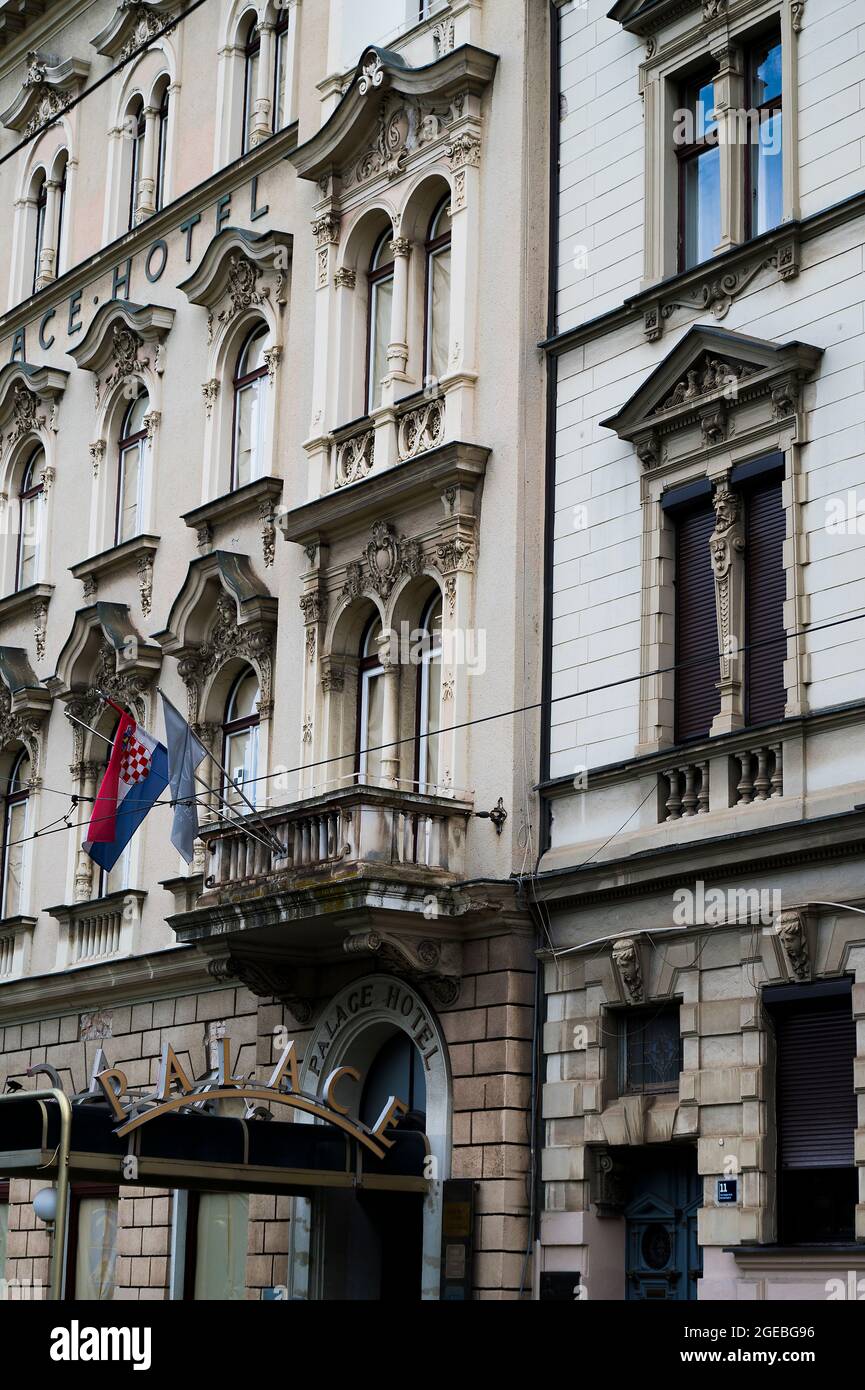 The Palace Hotel, Zagabria, Croazia Foto Stock