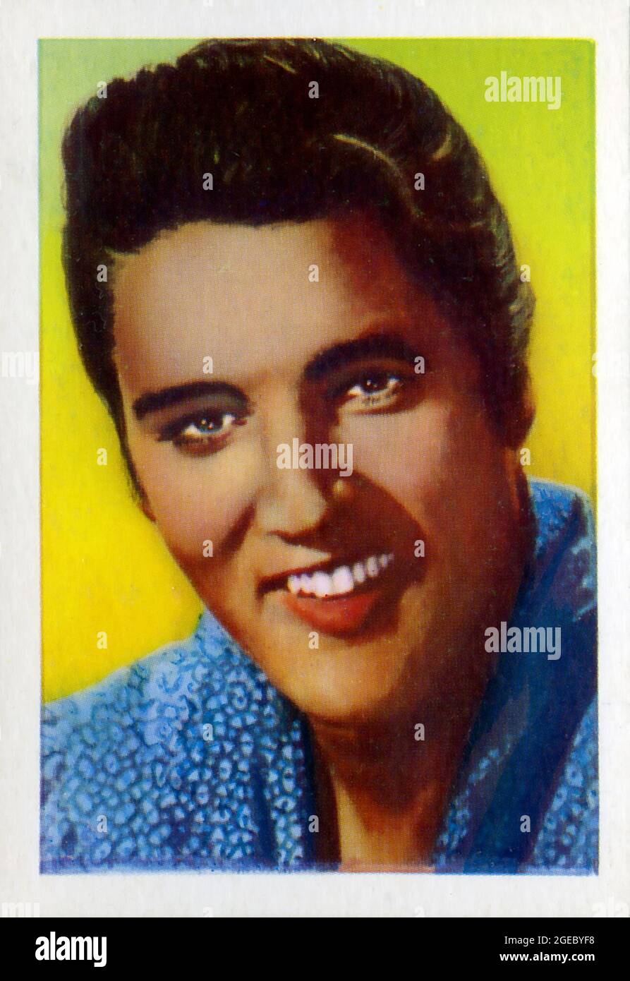 Carta di scambio vintage Elvis Presley Foto Stock