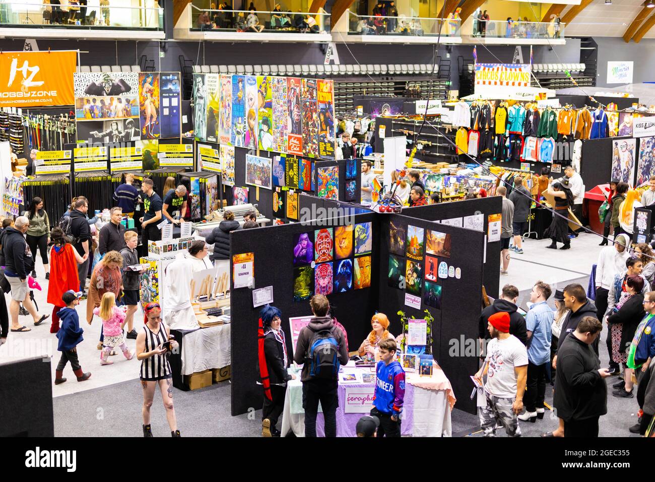Palmerston North, Manawatu Nuova Zelanda, 08.14.2021. Armageddon Expo 2021 con molti diversi siti di gioco per lo shopping. Foto Stock