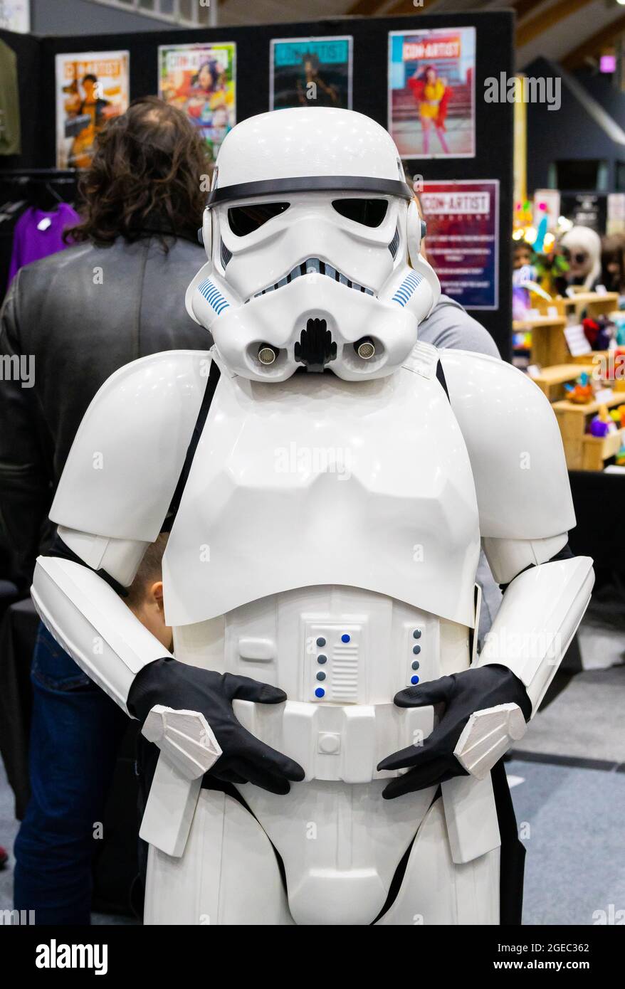 Armageddon Expo 2021 con truppa strom bianca. Foto Stock