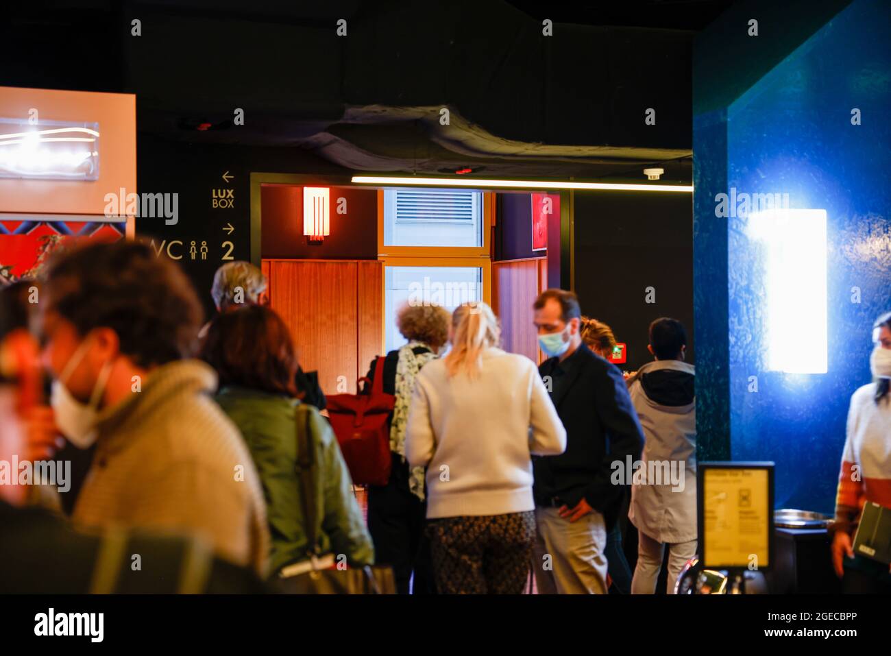 Berlino, Germania. 18 agosto 2021. Vista interna del cinema Delphi Lux alla prima del film Now. Credit: Gerald Matzka/dpa/Alamy Live News Foto Stock