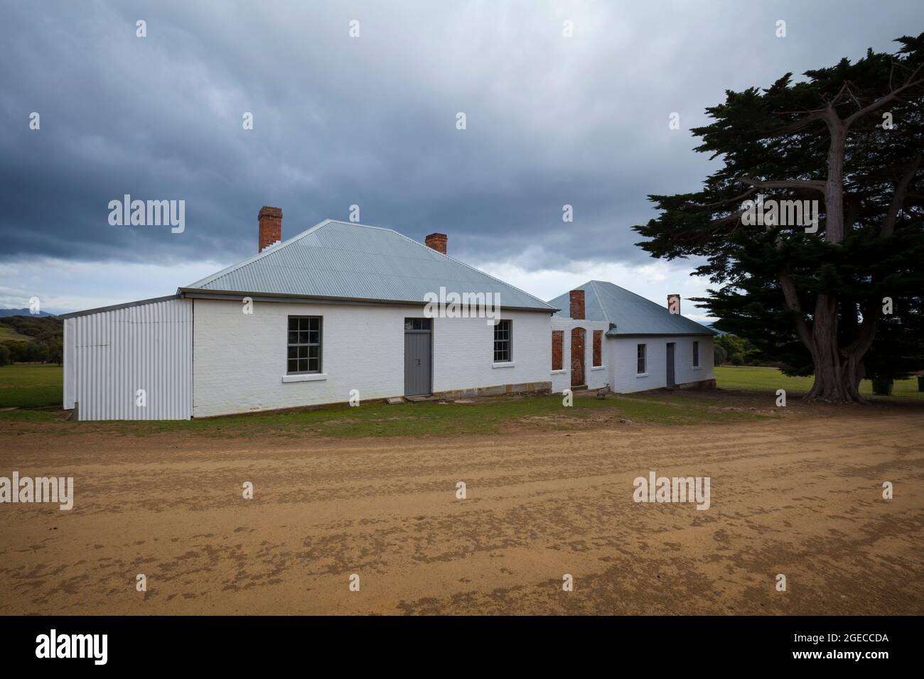 Cottage in città di Darlington (ca.1849) - Parco Nazionale dell'Isola di Maria - Tasmania - Australia Foto Stock
