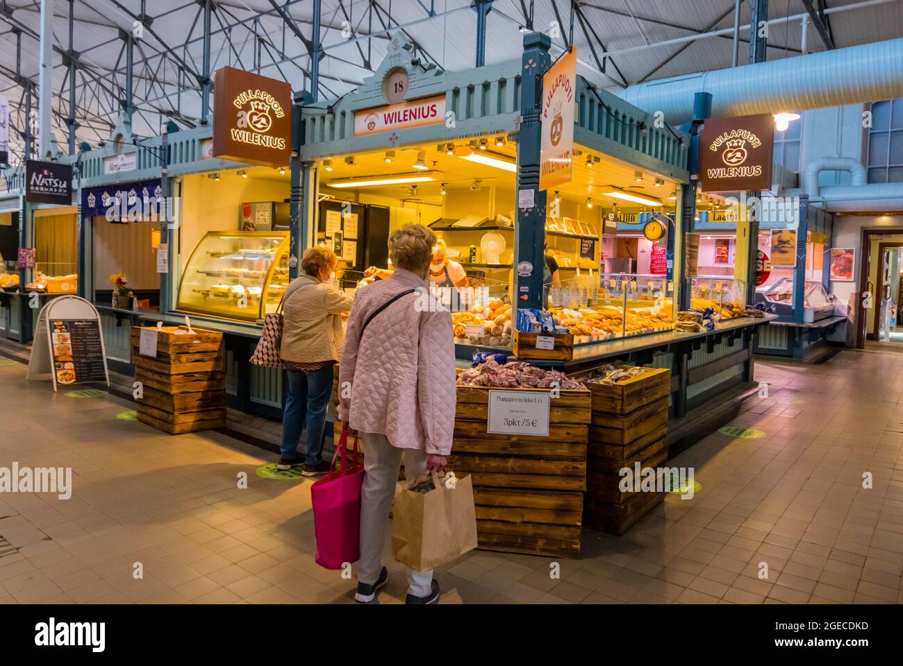 Panetteria, Kauppahalli, mercato, Tampere, Finlandia Foto Stock