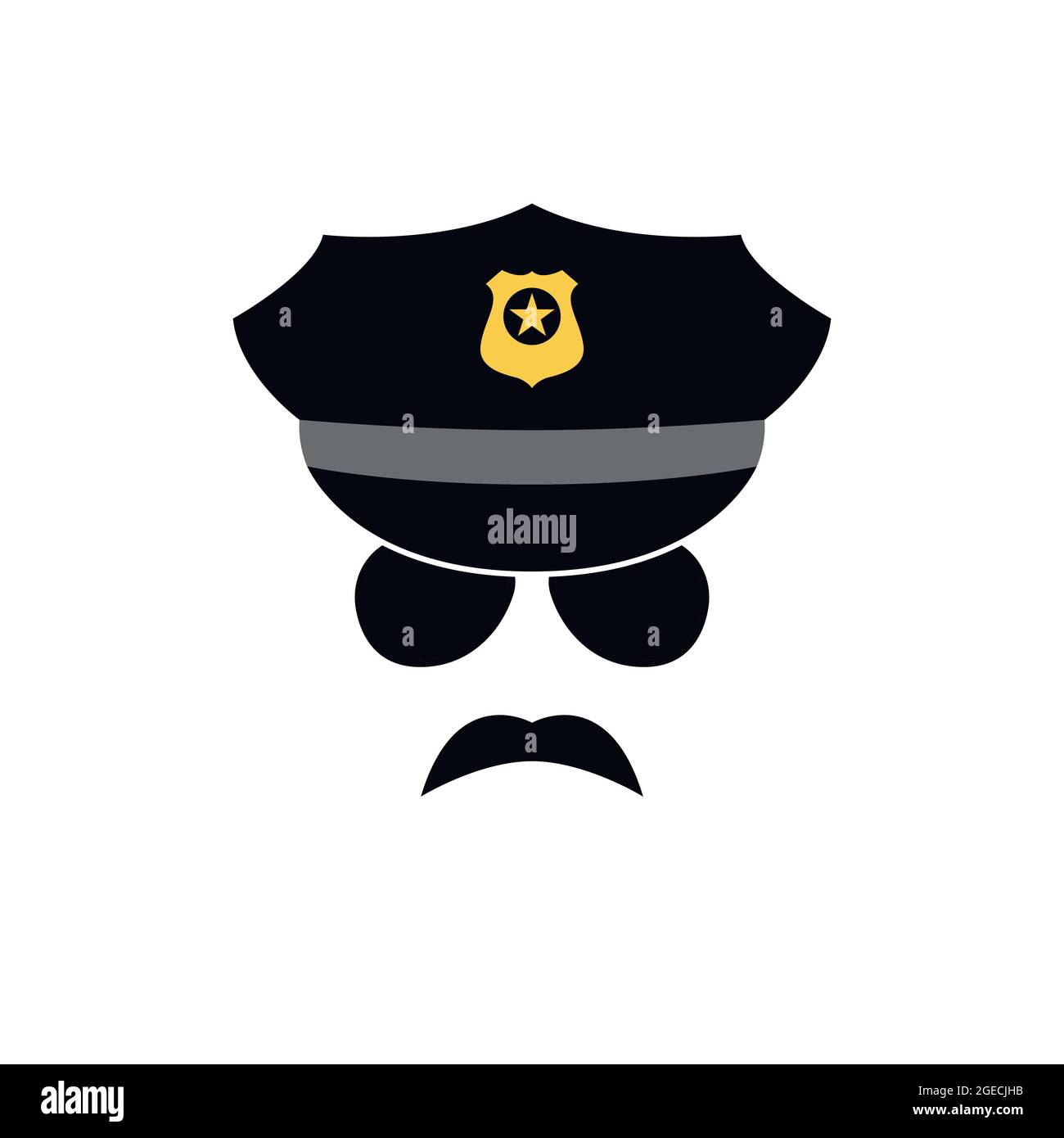 Avatar poliziotto. Icona poliziotto. Illustrazione vettoriale. Illustrazione Vettoriale