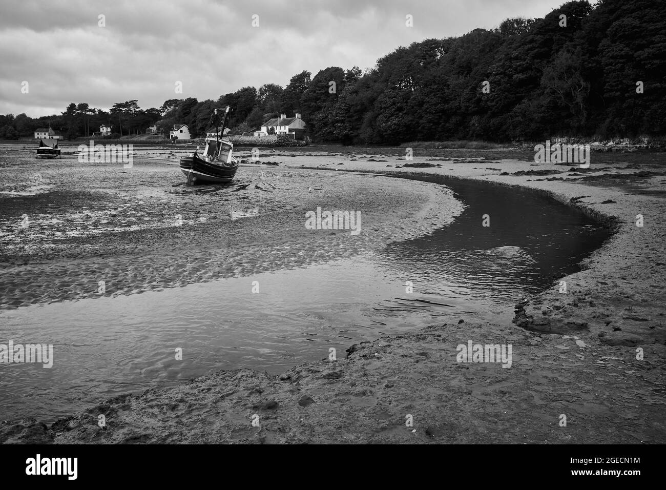 Battello a trefoli nella Red Warff Bay Foto Stock