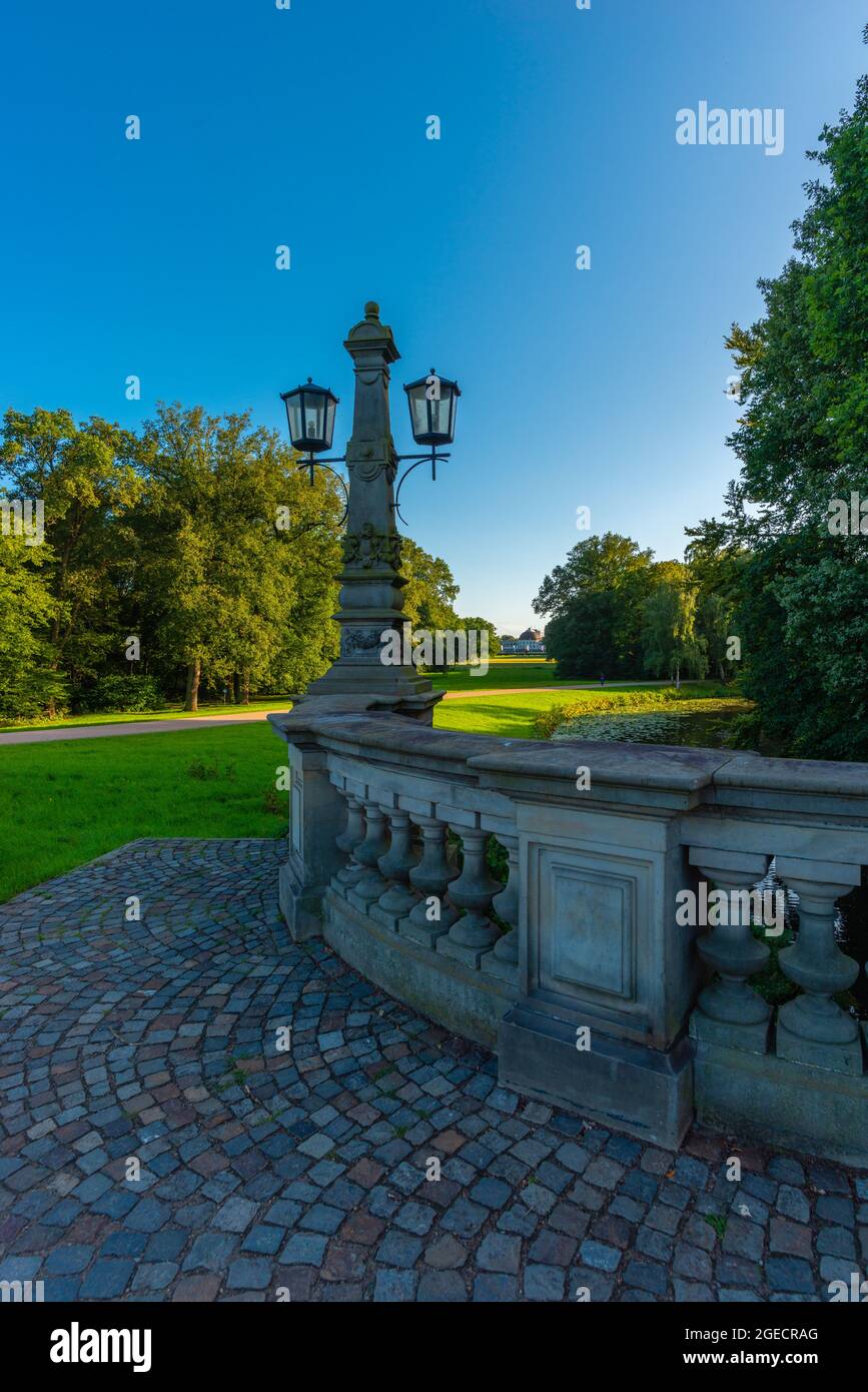 Parco paesaggistico del XIX secolo Bürgerpark Hansestadt Bremen o Main City Park Hanseatic Città di Brema, Stato federale di Brema, Germania settentrionale Foto Stock
