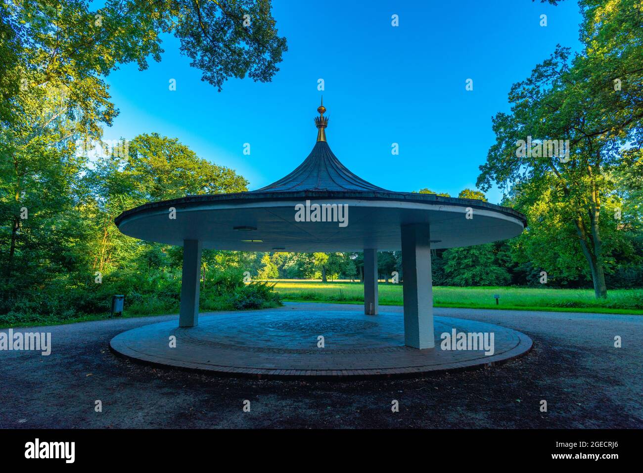 Rotunda nel 19 ° secolo Bürgerpark Hansestadt Bremen o Main City Park Hanseatic Città di Brema, Stato federale di Brema, Germania settentrionale Foto Stock