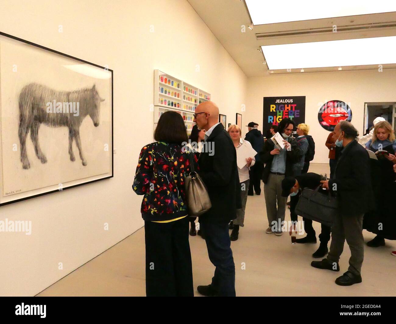 PROPRIO QUI IN QUESTO MOMENTO ci sono opere nuove e recenti di artisti emergenti e affermati che continuano a lavorare su progetti diversi con gelosi Print Studio & Gallery. Con sede a Londra Est, geloso ha costruito una reputazione internazionale per la difesa della nuova arte e per non rimanere mai fermi. A cura di Jessica Albarn Joakim Allgulander Danny Augustine affascinante Baker Adam Bridgland Dave Buonaguidi Anthony Burrill Jake & Dinos Chapman Mark Denton Stanley Donwood Eelus Kate Gibb Chris Levine Ally McIntyre Jonathan Mannion Liam Mertens Miaz Brothers e molti altri .... Foto Stock