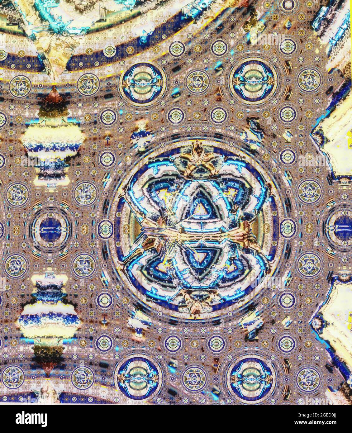 Illustrazione assistita da computer ideale per il design della copertina del libro, strato di sfondo nella creazione di opere d'arte composite Foto Stock