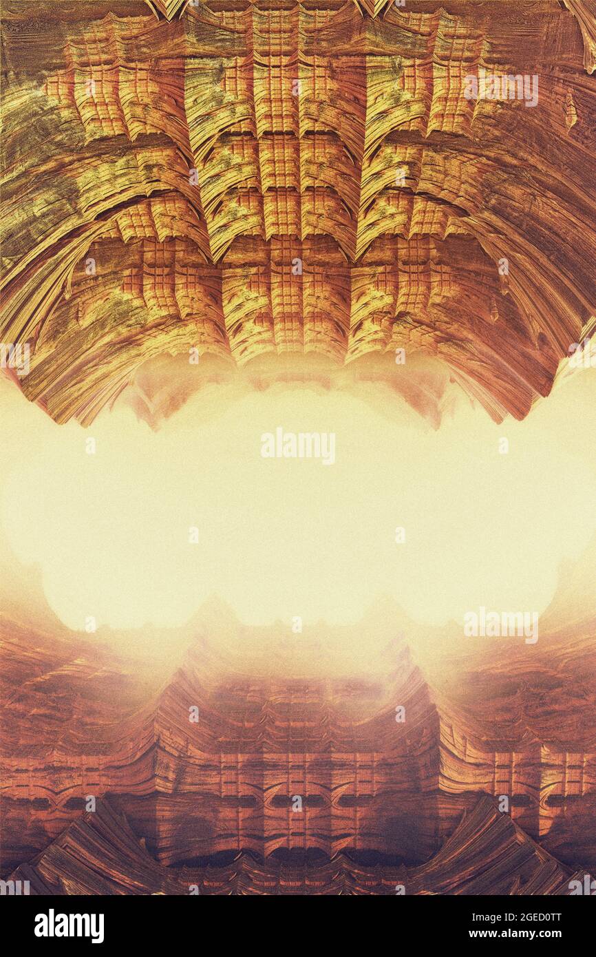 Illustrazione assistita da computer ideale per il design della copertina del libro, strato di sfondo nella creazione di opere d'arte composite Foto Stock