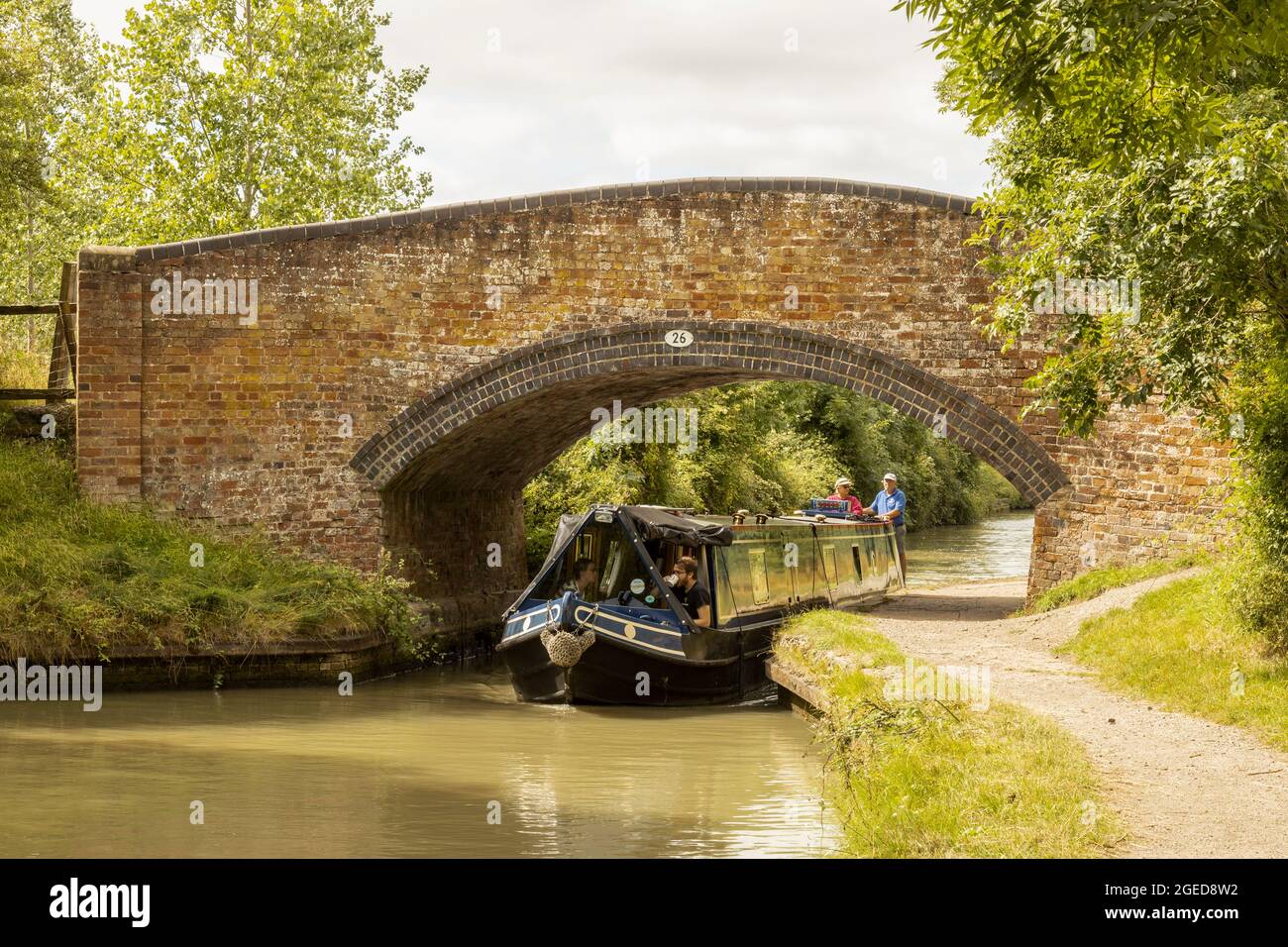Tje Grand Union Canal, Warwickshire Foto Stock