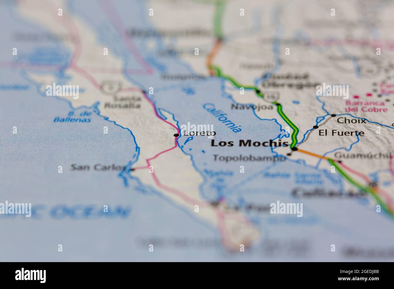 Loreto Mexico è indicato su una mappa stradale o una mappa geografica Foto  stock - Alamy