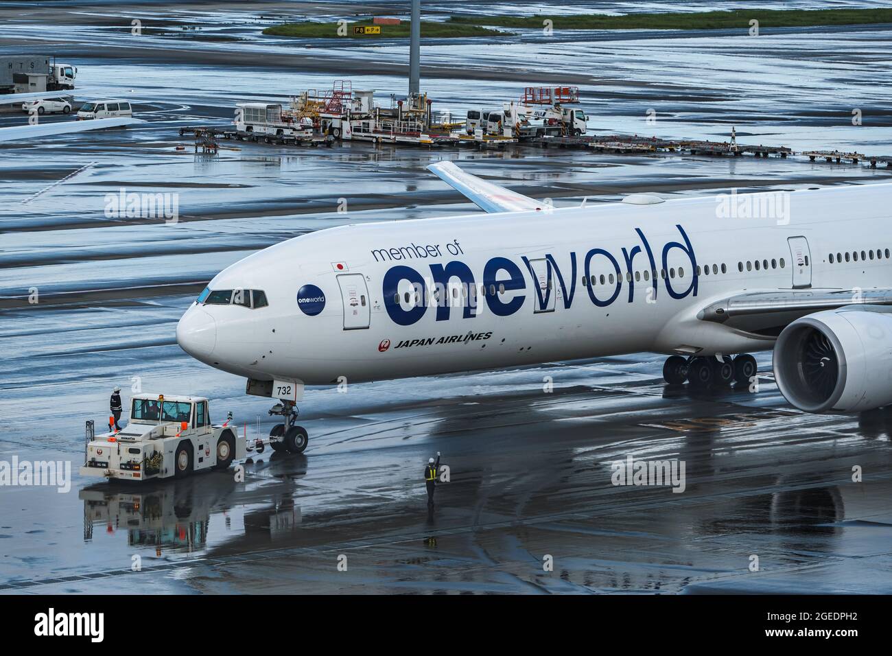 Jets all'Aeroporto Internazionale di Haneda Foto Stock