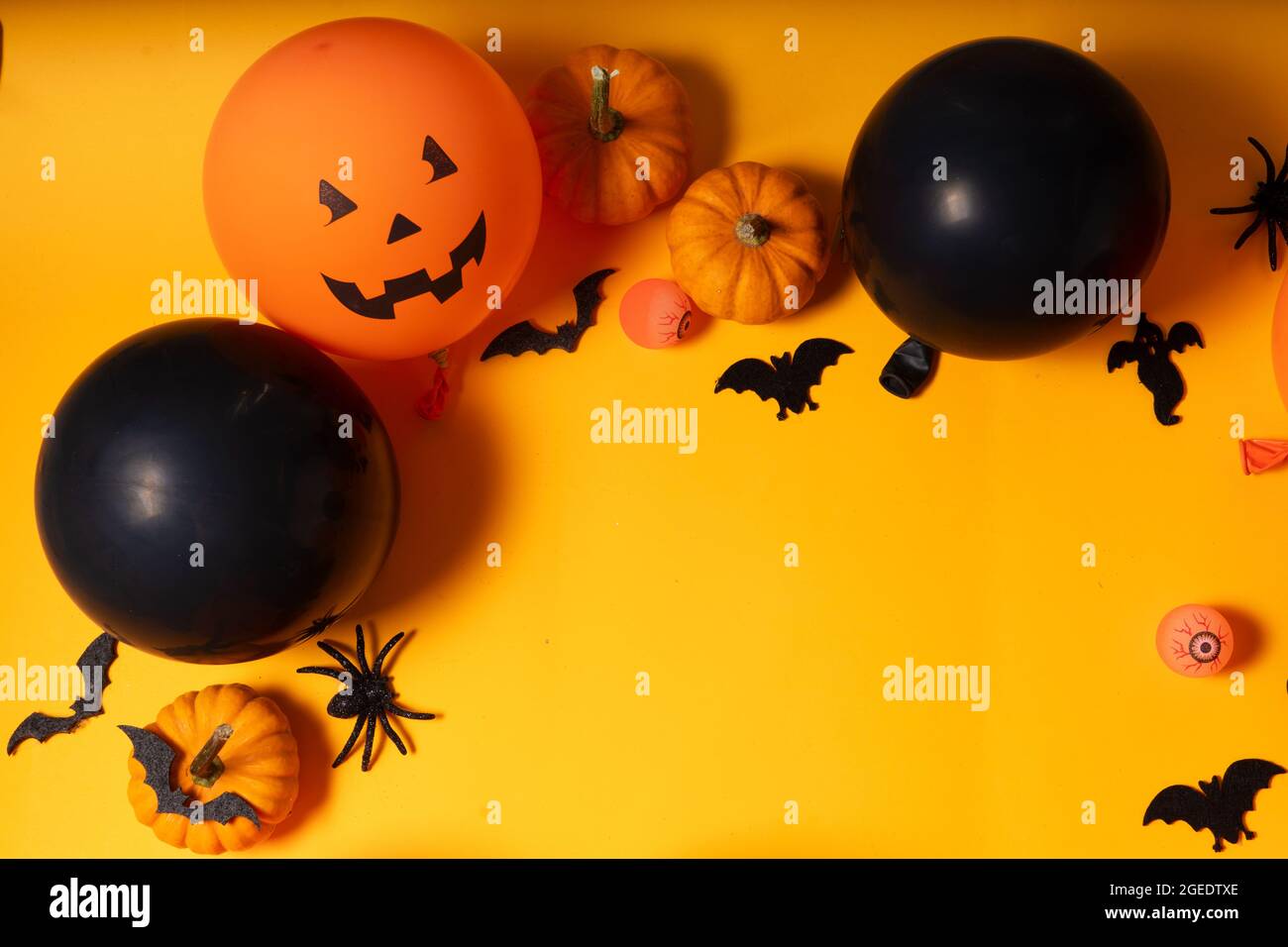 La zucca sul tavolo Foto Stock