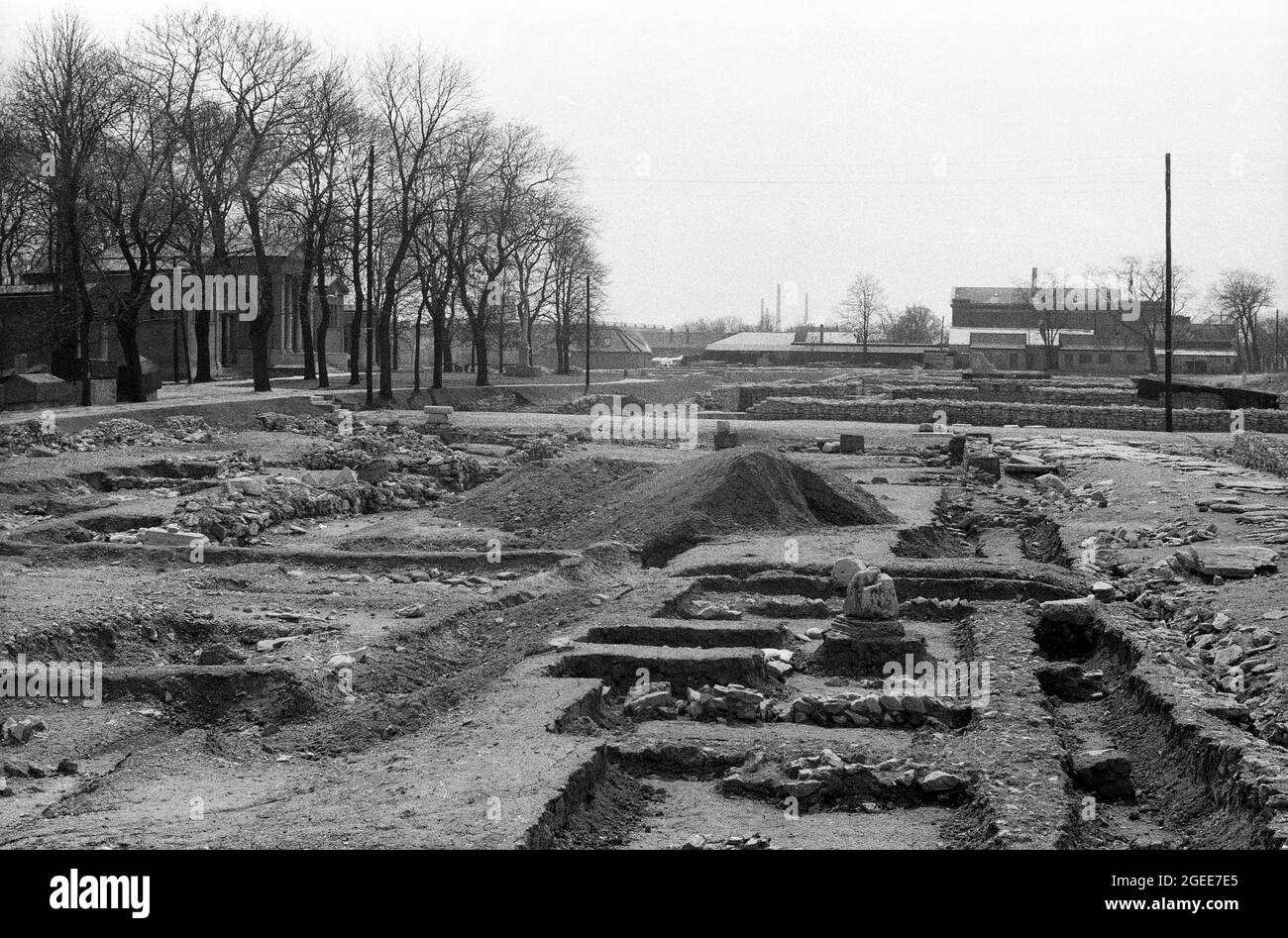 Il parco archeologico di Aquincum Budapest, Ungheria nel 1958 Foto Stock