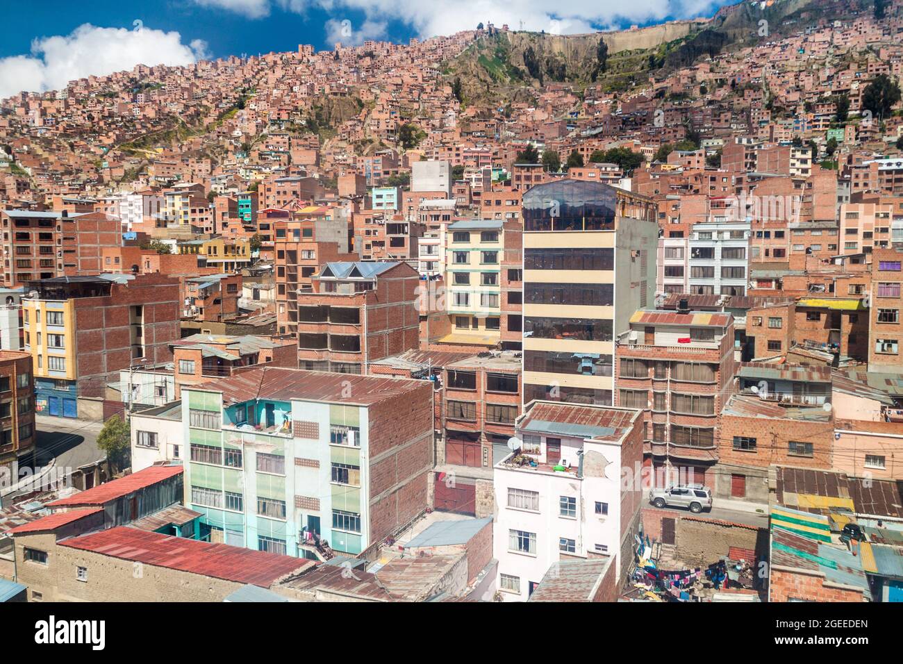 Case di la Paz, Bolivia Foto Stock