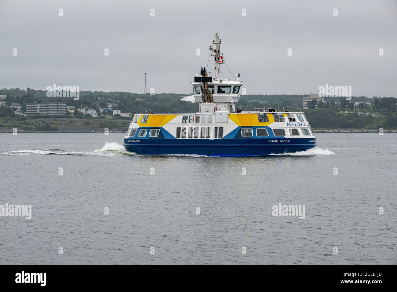 Halifax, Canada - 10 agosto 2021: Halifax Transit Ferry da Dartmouth a Halifax Foto Stock