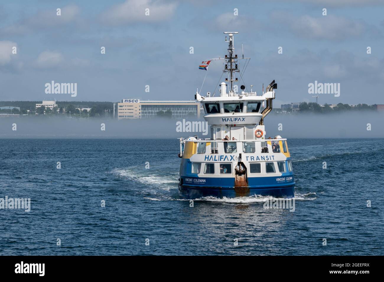 Halifax, Canada - 10 agosto 2021: Halifax Transit Ferry da Dartmouth a Halifax Foto Stock