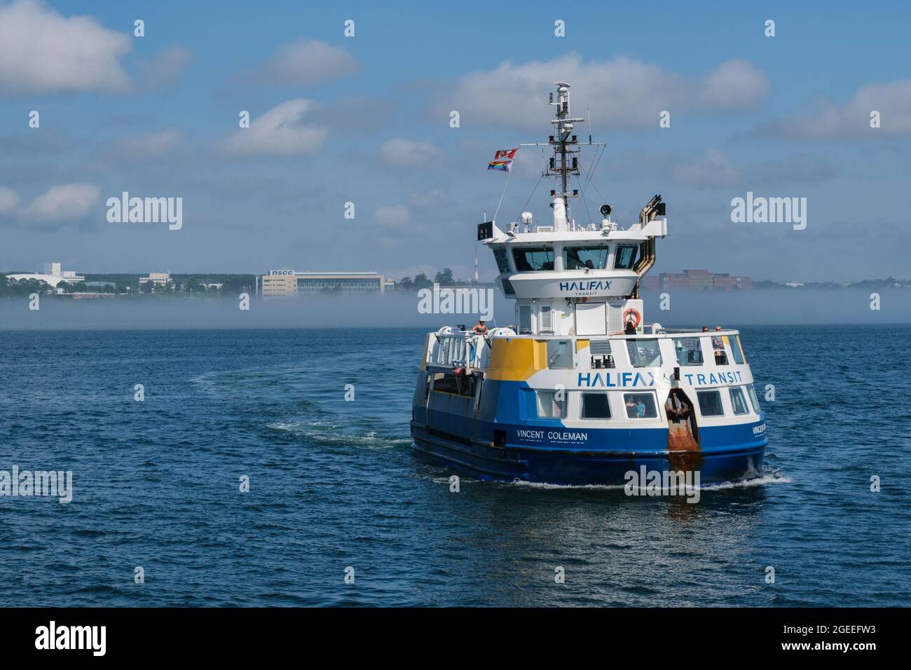 Halifax, Canada - 10 agosto 2021: Halifax Transit Ferry da Dartmouth a Halifax Foto Stock