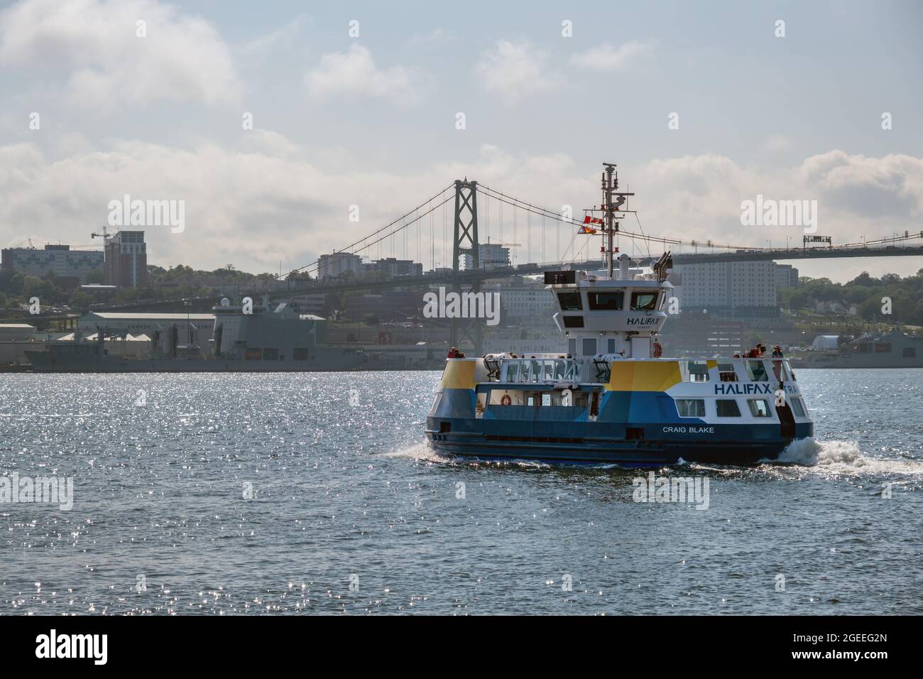 Halifax, Canada - 10 agosto 2021: Halifax Transit Ferry da Dartmouth a Halifax Foto Stock