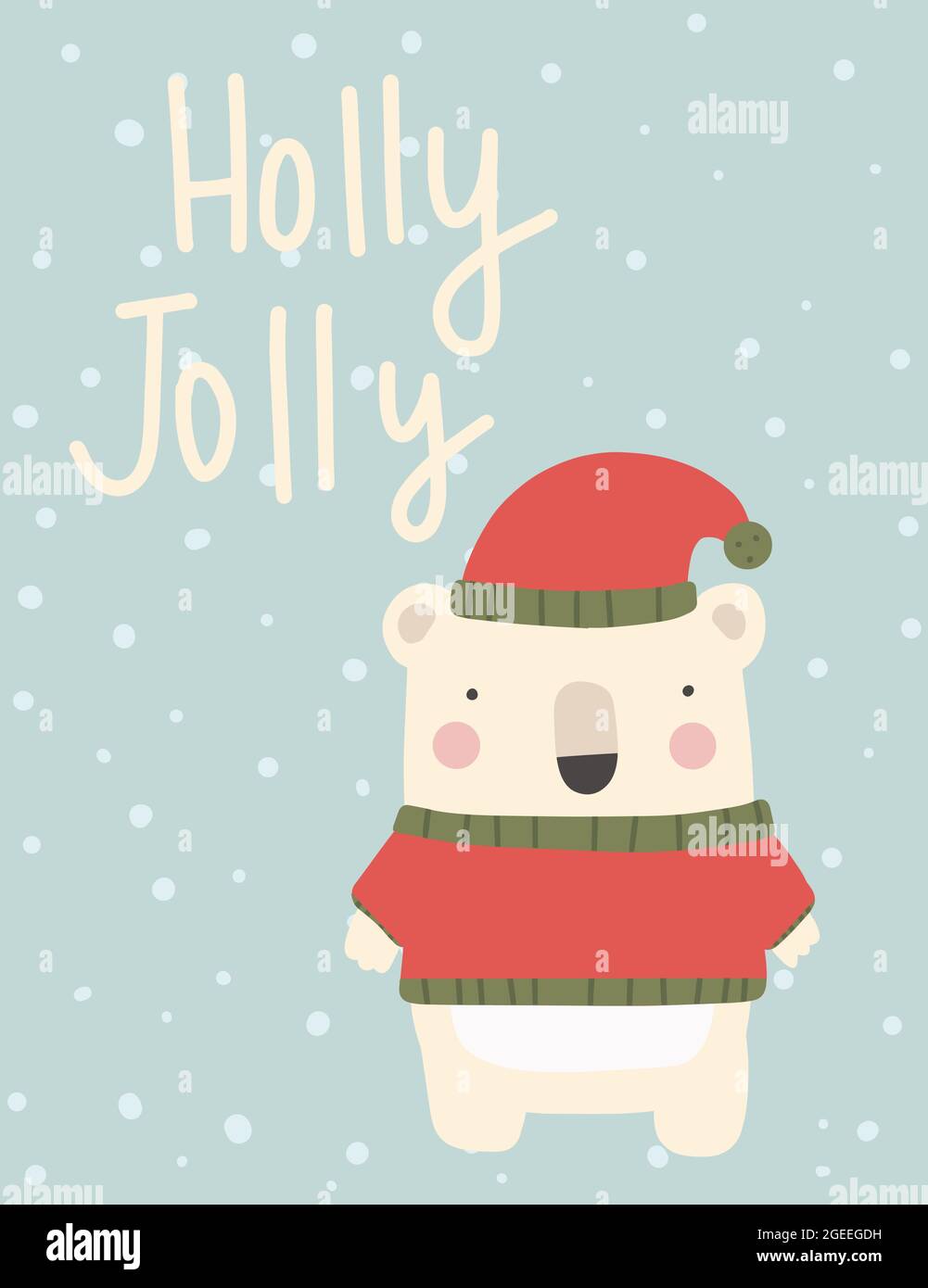 Biglietto d'auguri di Natale. Carino cartolina delle vacanze invernali. Cartoon carino orso con wishes.Hand disegno stile vettoriale illustrazione Illustrazione Vettoriale