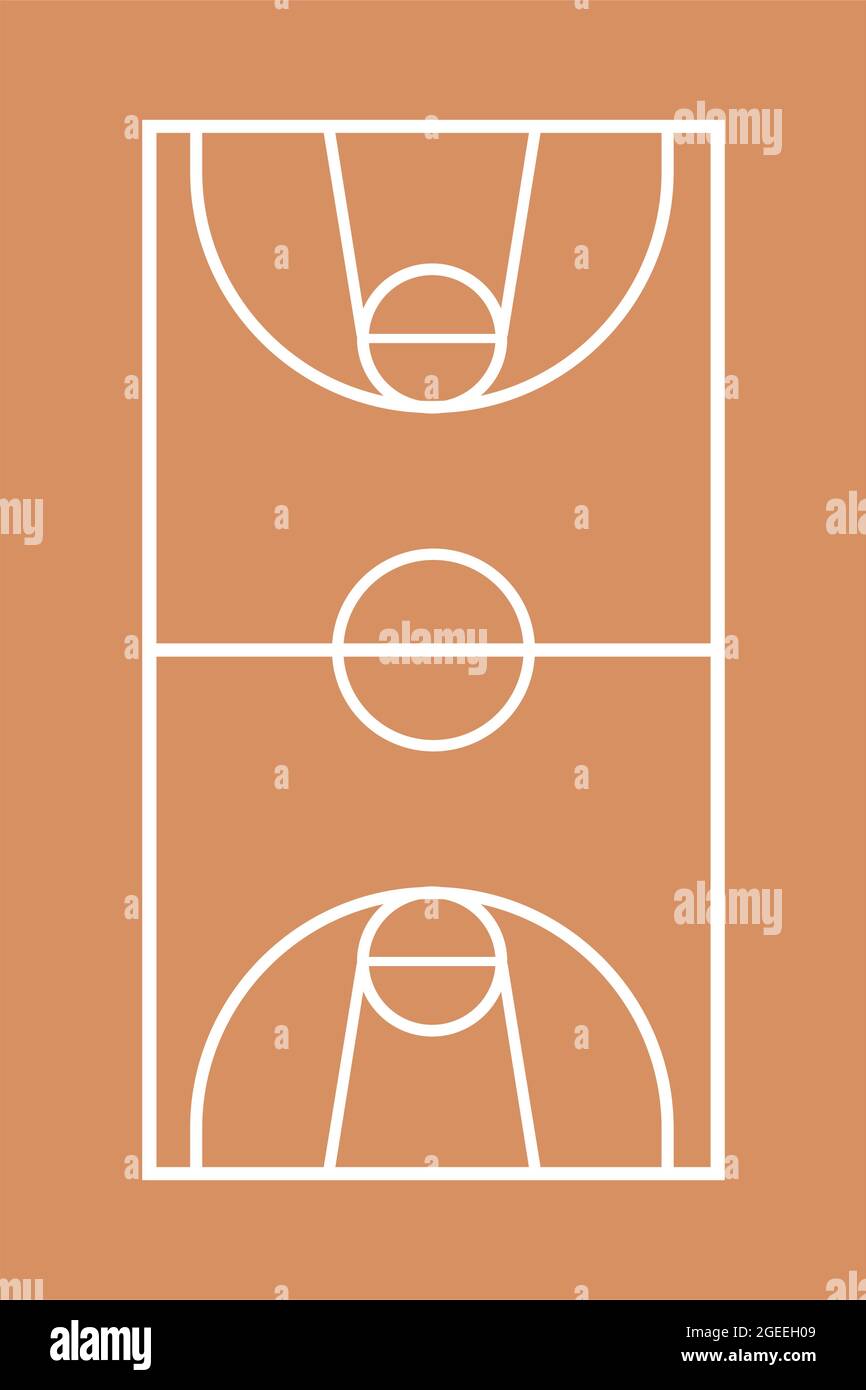 Campo da pallacanestro illustrazione Illustrazione Vettoriale