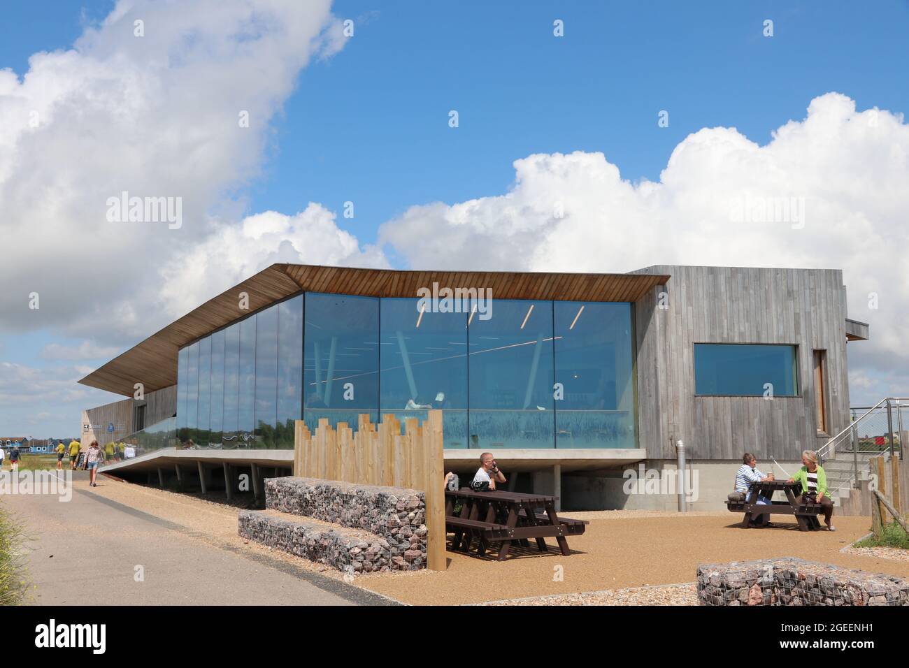 CENTRO SCOPERTA DI RYE HARBOUR SUSSEX WILDLIFE TRUST RISERVA NATURALE Foto Stock