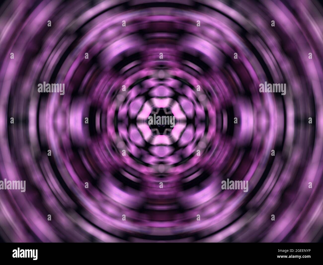 forma sci-if circolare sfocata radiale Foto Stock