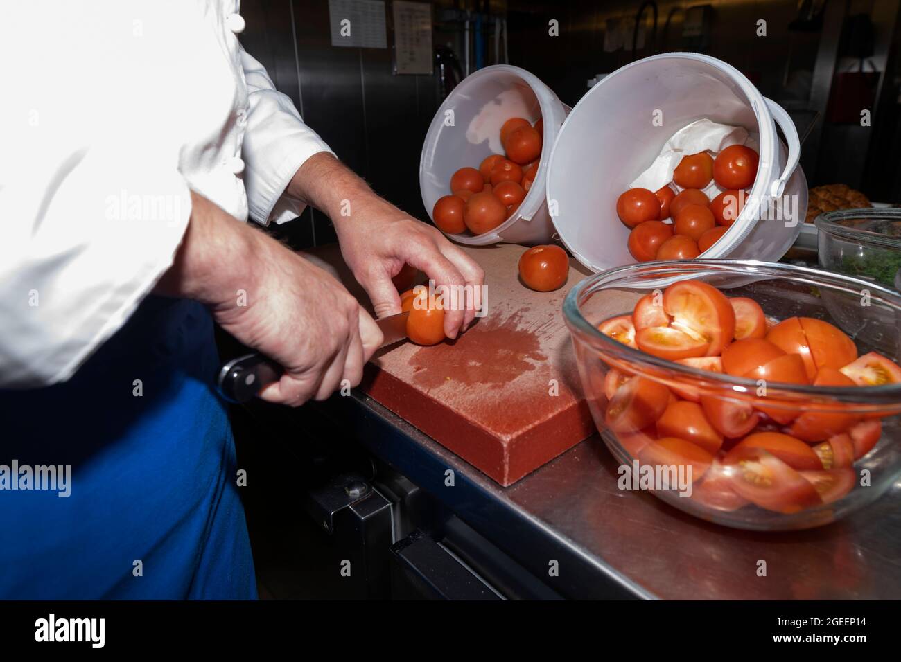 Cuocere i semi pomodori Foto Stock