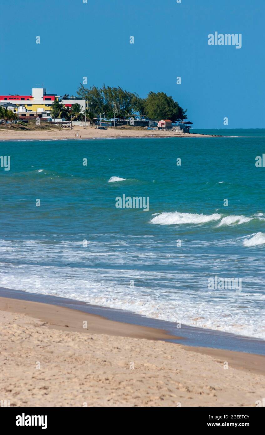 Joao Pessoa, Paraiba, Brasile, il 29 dicembre 2004. Spiaggia di Bessa nel tardo pomeriggio. Foto Stock