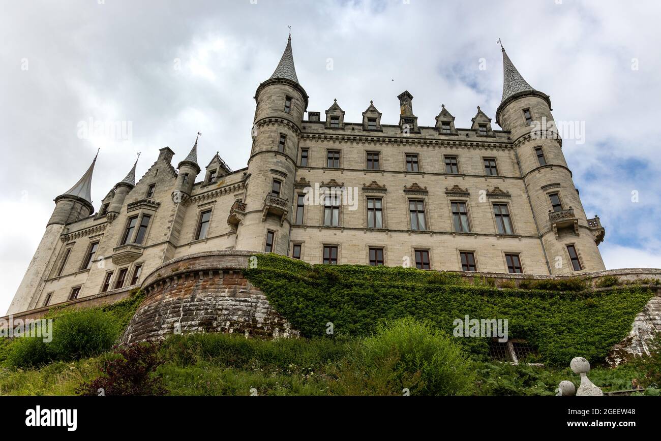 Dunrobin Castle è una casa signorile in Sutherland, nella zona delle Highlands della Scozia e il sedile della famiglia del Conte di Sutherland Foto Stock