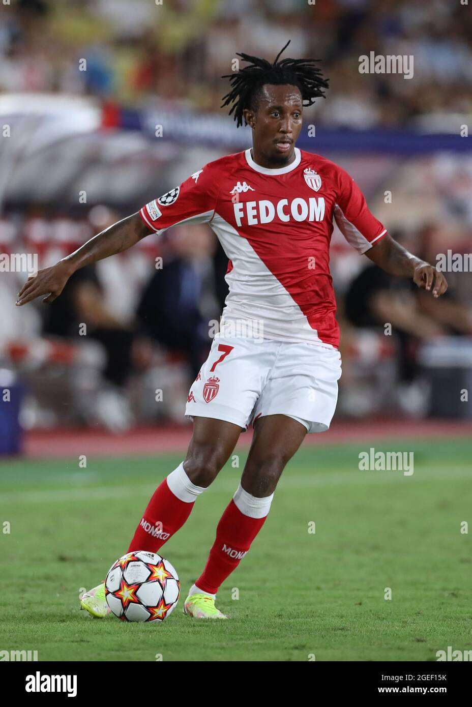 Monaco, Monaco, 17 agosto 2021. Gelson Martins di AS Monaco durante la partita UEFA Champions League allo Stade Louis II, Monaco. Il credito d'immagine dovrebbe essere: Jonathan Moscrop / Sportimage Foto Stock