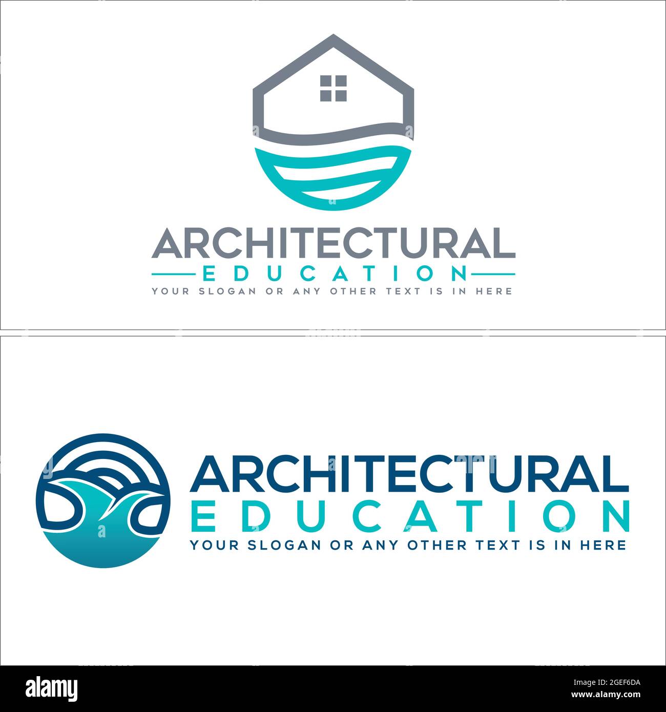 Architectural Real Estate Business Government Education logo design Illustrazione Vettoriale