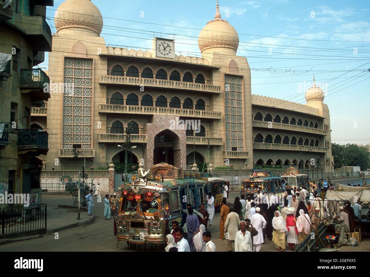 Kharadar Jamat Khana, Moschea Ismaili a Karachi Pakistan Foto Stock