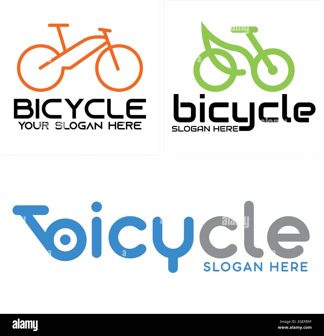 Logo vettoriale icona bicicletta Illustrazione Vettoriale