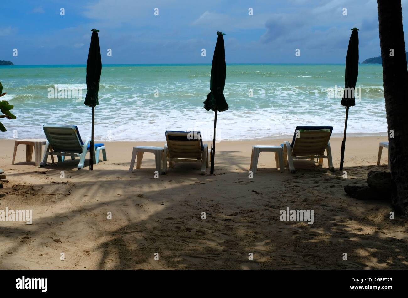 Spiaggia di Patong all'inizio del Sand Box, Phuket, Thailandia Foto Stock
