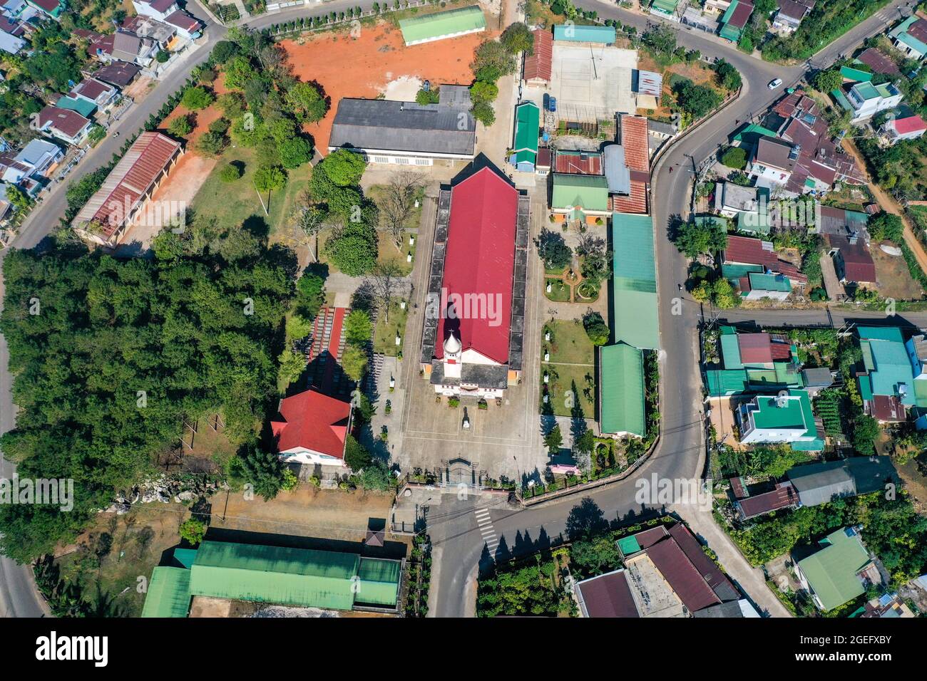 Mappa della città di Nizza Bao Loc nella provincia di Lam Dong nel Vietnam meridionale Foto Stock