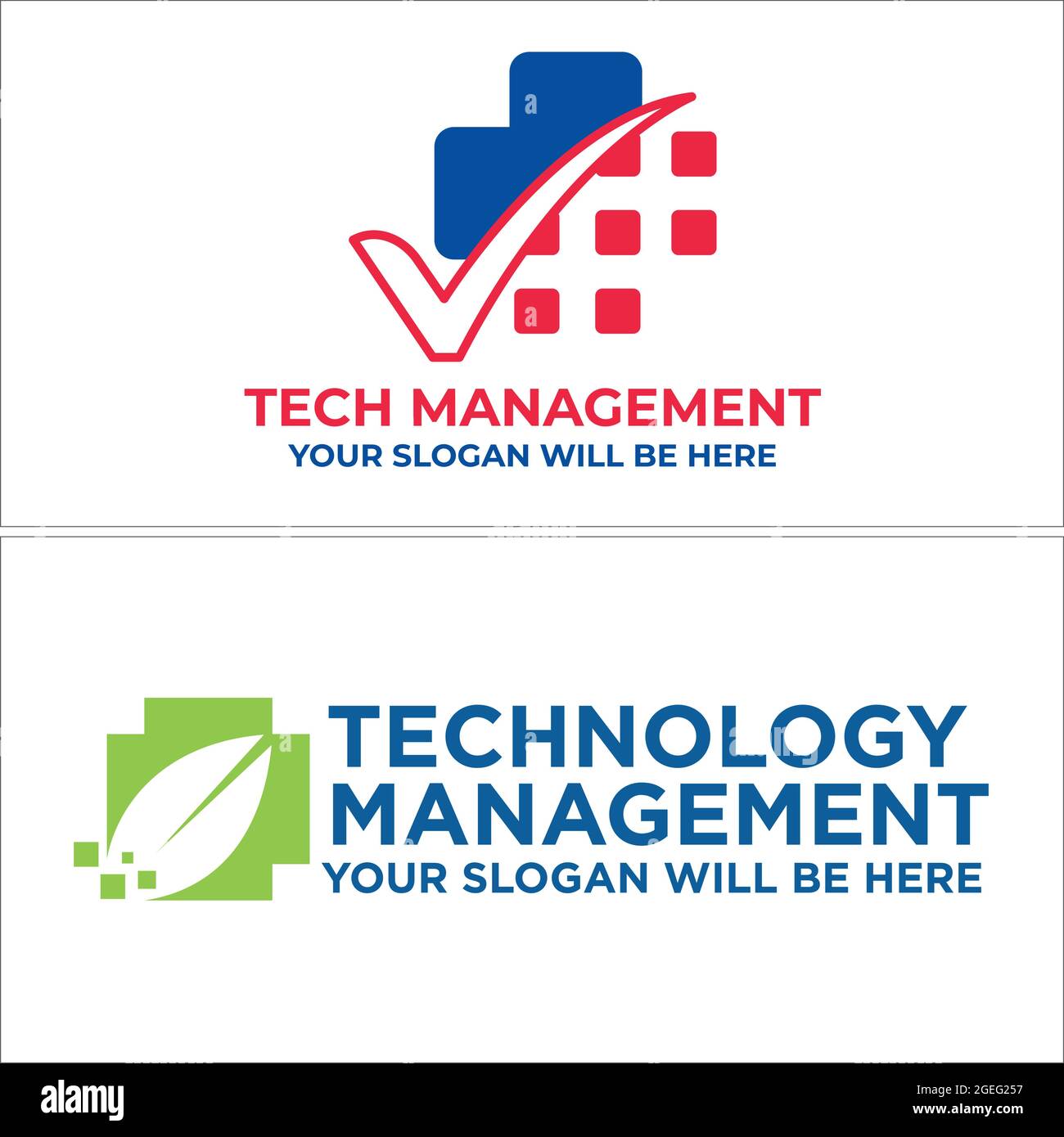 Design del logo Technology Research Management Illustrazione Vettoriale