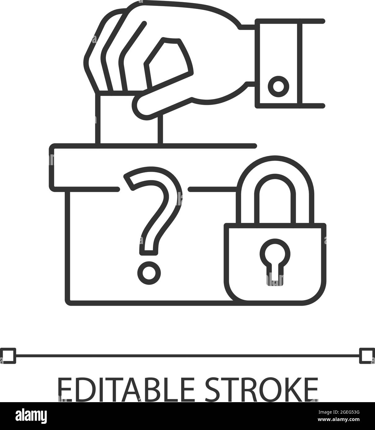 Proteggere l'affiliazione politica icona lineare Illustrazione Vettoriale