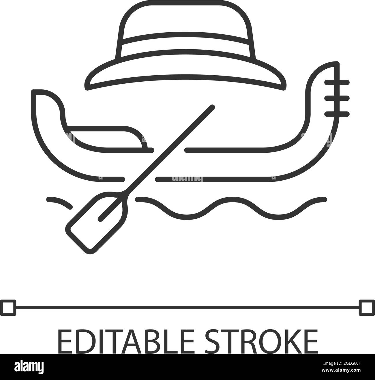 Gondola taxi icona lineare Illustrazione Vettoriale