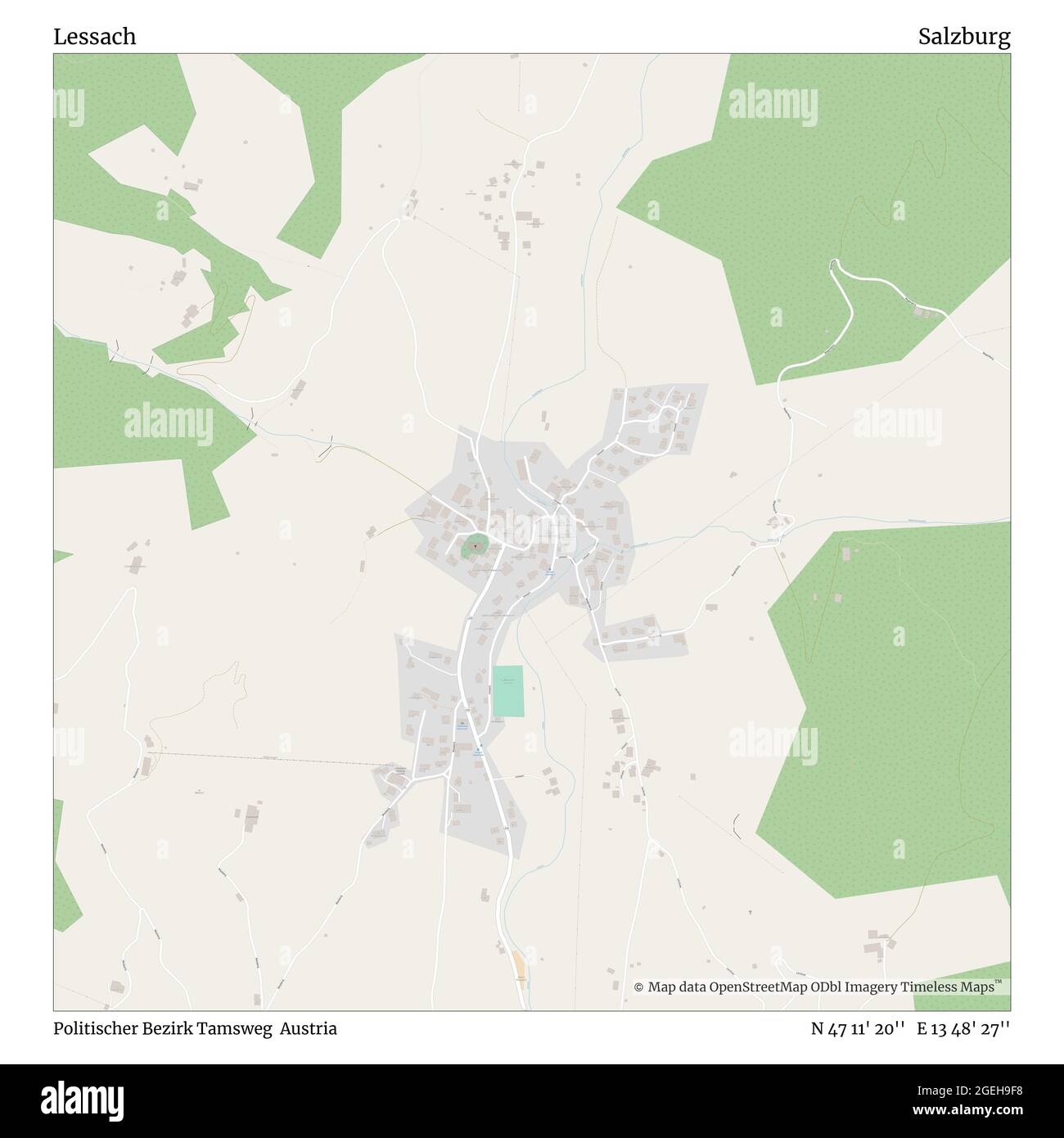 Lessach, Politischer Bezirk Tamsweg, Austria, Salisburgo, N 47 11' 20'', e 13 48' 27''', mappa, mappa senza tempo pubblicata nel 2021. Viaggiatori, esploratori e avventurieri come Florence Nightingale, David Livingstone, Ernest Shackleton, Lewis and Clark e Sherlock Holmes si sono affidati alle mappe per pianificare i viaggi verso gli angoli più remoti del mondo, Timeless Maps sta mappando la maggior parte delle località del mondo, mostrando il successo di grandi sogni Foto Stock