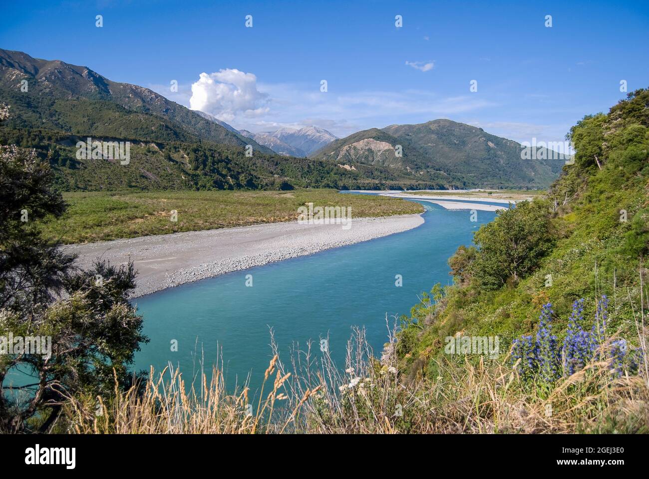 Waiau River, vicino a Hanmer Springs, Hurunui District, Canterbury, Nuova Zelanda Foto Stock